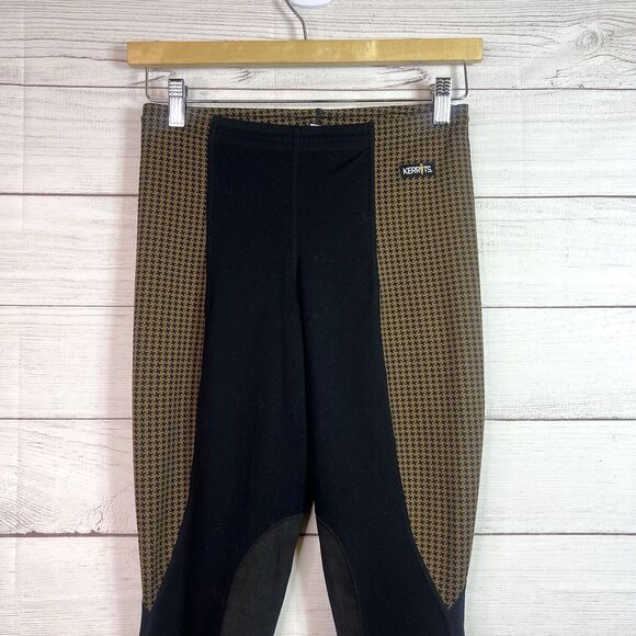 Kerrits Flow Rise Peformance Riding Pants In Amber Houndstooth Brown Women’s 6 - Picture 4 of 11
